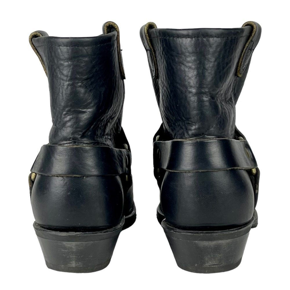 DOUBLE H BOOT CO. LADIES HARNESS 5026 ALMOND TOE SHORT LEATHER MOTORCYCLE BOOTS - Picture 7 of 14